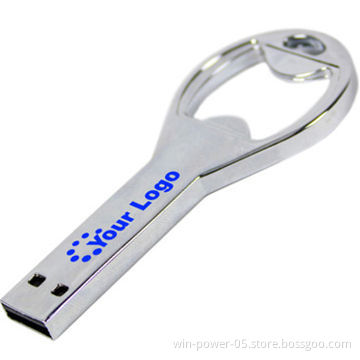 Metal Bottle Opener USB Flash Drive, Capacities of 1-64GB